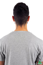 Load image into Gallery viewer, Grey-mens-crew-neck-t-shirt-back-closeup-view.jpg

