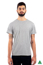 Load image into Gallery viewer, Grey-mens-crew-neck-t-shirt-front-view.jpg
