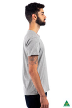 Load image into Gallery viewer, Grey-mens-v-neck-t-shirt-side-view.jpg
