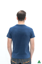 Load image into Gallery viewer, Navy-mens-crew-neck-short-fit-t-shirt-back-view.jpg
