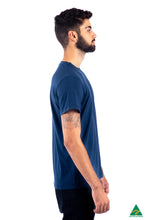 Load image into Gallery viewer, Navy-mens-crew-neck-t-shirt-side-view.jpg
