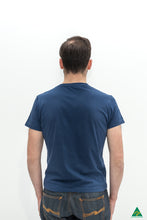 Load image into Gallery viewer, Navy-mens-v-neck-short-fit-t-shirt-back-view.jpg
