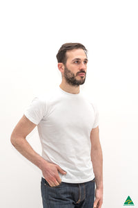 White-mens-crew-neck-short-fit-t-shirt-front-pose-view.jpg
