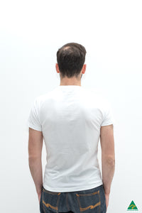 White-mens-v-neck-short-fit-t-shirt-back-view.jpg